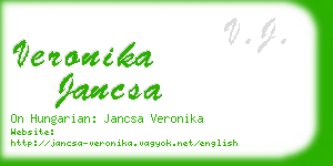 veronika jancsa business card